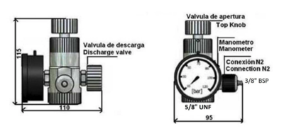 Vulsysteem accumulator 0-250 bar