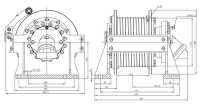Hydraulische hijslier 3000kg