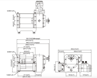 Hydraulische hijslier YAK 5 2300kg