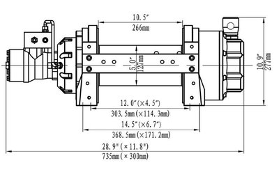 Hydraulische treklier 6804kg