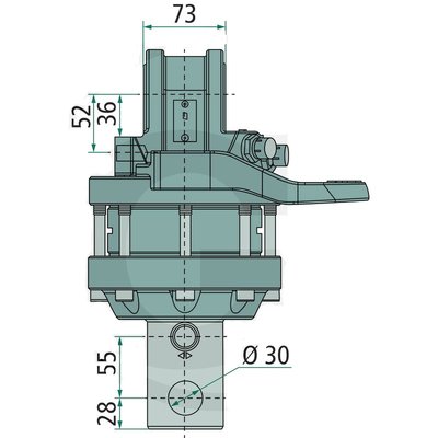 Rotator 4,5 ton met Ø68 mm as