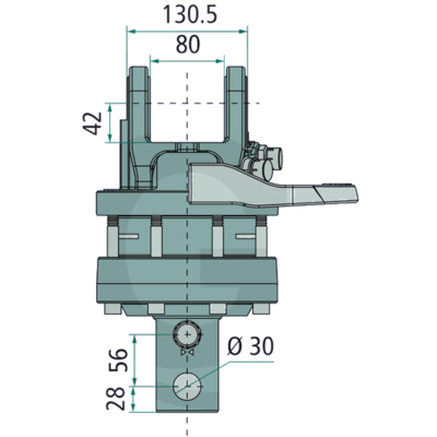 Rotator 6 ton met Ø68 mm as