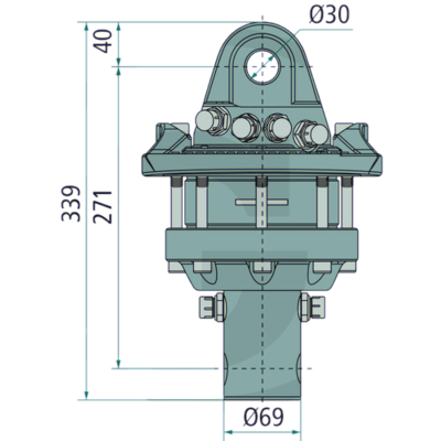 Rotator 5,5 ton met Ø69 mm as
