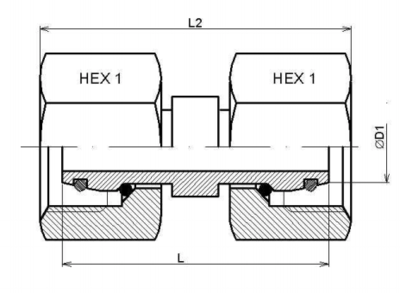 RVS dubbele moer 38S (33x2,5)