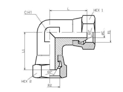 RVS 90º kniekoppeling wartel 3/8