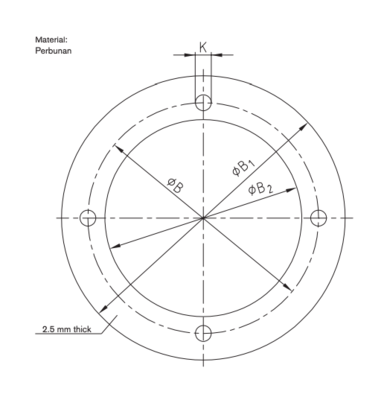 Pakking lantaarnstuk 160 mm