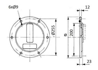 Inspectieluik tank 275mm inclusief afdichting