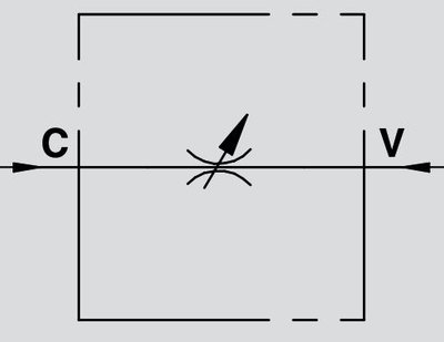 Dubbelwerkend snelheids regelventiel - VRFB 1/4''