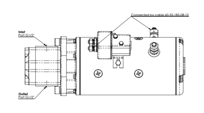 4,0 kW, 24V, motor/pomp combinatie met 5,5cc pomp