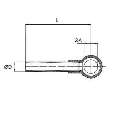 Banjo buis 1/4 - 12L - 38mm