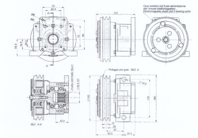 Elektromagnetische koppeling 24V - 10 daNm