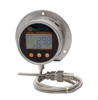 Capillaire digitale inbouw thermometer met onder aansluiting 1/2