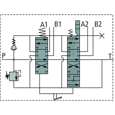 Voorlader stuurventiel 2 functies P80 met joystick zonder on/off functies 2000mm kabel