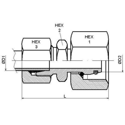 Verloopadapter 8L-10L male-female