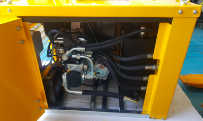10pk hydraulisch diesel powerpack met Yanmar motor in dichte kast