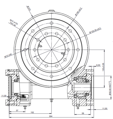 Hydraulische draaikrans 1:44