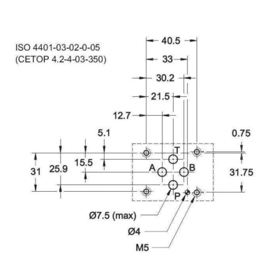 NG6 110 VAC Cetop Elektrisch 4/3 stuurventiel, PT Verbonden AB Gesloten 350 bar