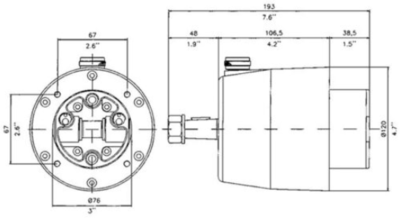 Hydraulische stuurset 30kgm voor motorboot