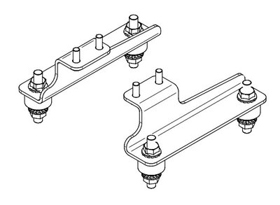 Beugels en trillingsdempers voor hydraulische oliekoelers HY010 t/m HY057