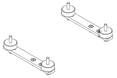 Beugels en trillingsdempers voor hydraulische oliekoelers HY090 t/m HY210