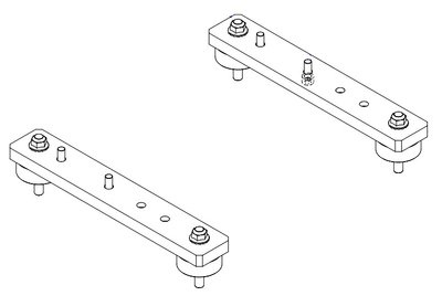 Beugels en trillingsdempers voor hydraulische oliekoelers HY215 t/m HY230