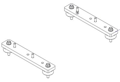 Verticale beugels en trillingsdempers voor hydraulische oliekoelers HY232 t/m HY235
