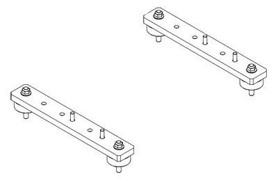 Horizontale beugels en trillingsdempers voor hydraulische oliekoelers HY232 t/m HY235