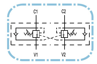 Dubbelwerkende balanceerklep VBCD 3/8