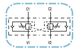 Dubbelwerkende balanceerklep VBCD 3/4