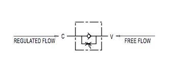 Enkelwerkende snelheids regelventiel - VRF 1/2''