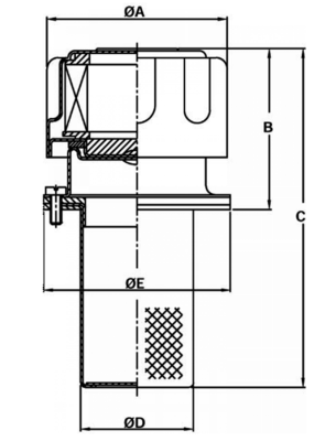 Tankvuldop type TA-F, 28 mm