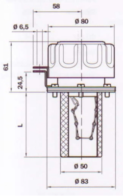 Tankvuldop type TA-F, 58 mm