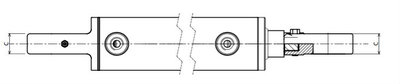 Hydrauliekcilinder 50x30x100 dubbelwerkend met gelenkogen