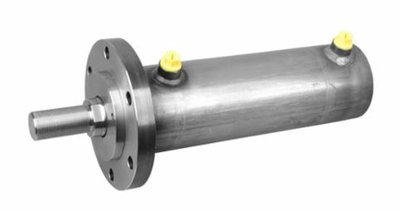 Dubbelwerkende cilinder 80x50x300mm met bevestigingsflens