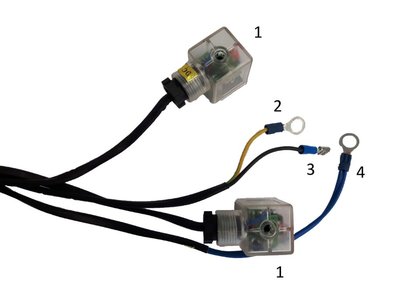 Knoppenkast voor dubbelwerkende powerpack 12V 2 knoppen incl. noodstop