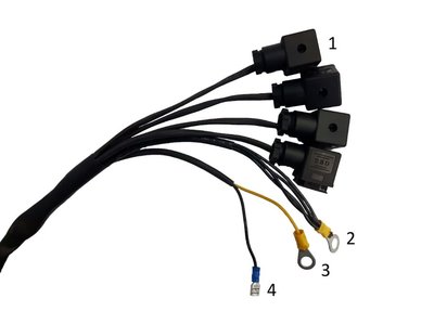 Knoppenkast voor dubbelwerkende powerpack 12V 4 knoppen incl. noodstop