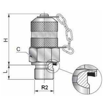 Minimess koppeling male 3/8'' BSP