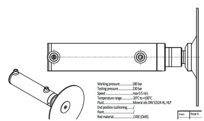 2 traps Telescoopcilinder met scharnierende RVS voet