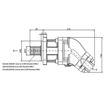 25cc plunjermotor 35 mm spline as
