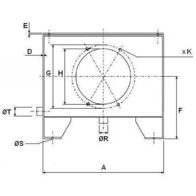 Stalen hydrauliektank CFP met deksel en inspectieluik 400 liter