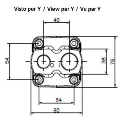PTO Plunjerpomp rechts 36cc, 35 mm spline as