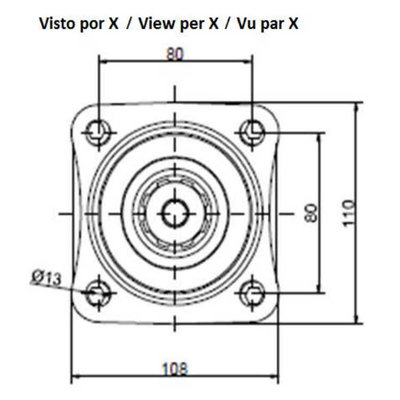 PTO Plunjerpomp rechts 30cc, 35 mm spline as