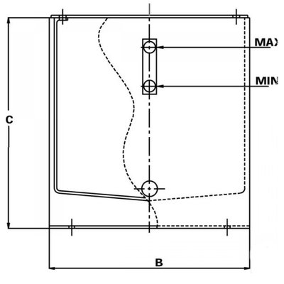 Stalen hydrauliektank PSTM met deksel 225 liter