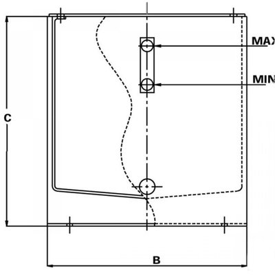 Stalen hydrauliektank PSTM met deksel 300 liter