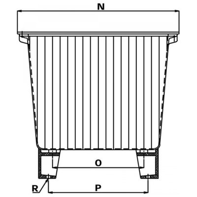 Aluminium hydrauliektank NG zonder deksel 13 liter