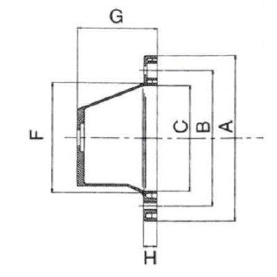 Lantaarnstuk Groep 1, Flens 160 mm