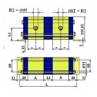 Verdeelmotor, 2 voudig, 22,8-47,5 l/min