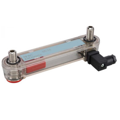Peilglas met thermometer en schakelaar aansluiting M12, lengte 127 mm