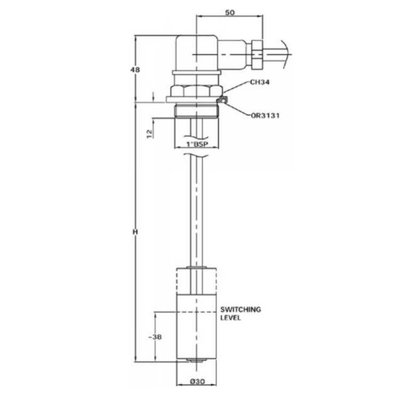 Elektrische niveaumeter, hydrauliektank 1