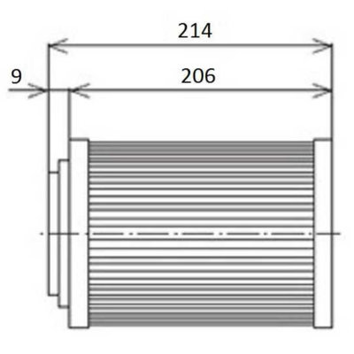 Hydrauliektank retourfilter cartridge 250 L/min 10µ